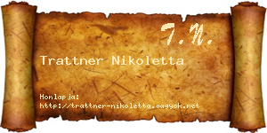 Trattner Nikoletta névjegykártya